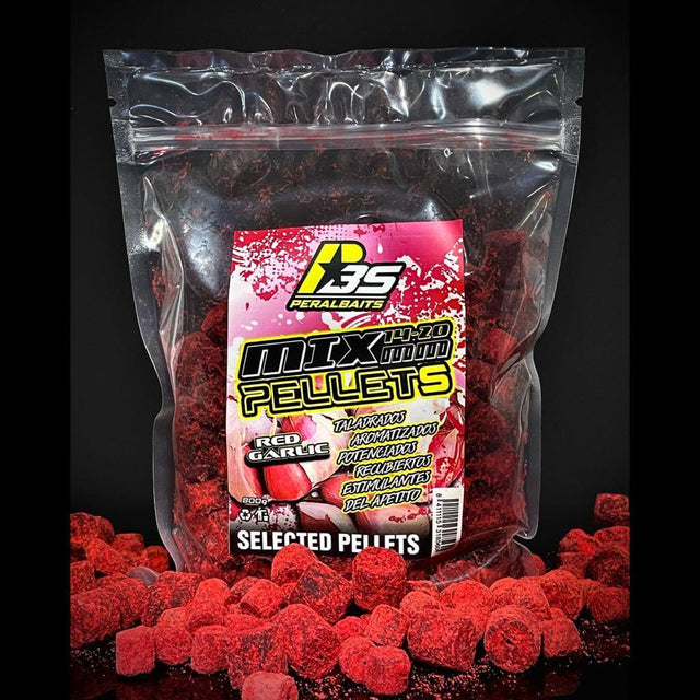 Mix Pellets Peralbaits Red Garlic 14 - 20 mm - Tienda Carpfishing