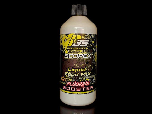 Remojo Booster Fluorine Peralbaits Scopex 500 ml - Tienda Carpfishing