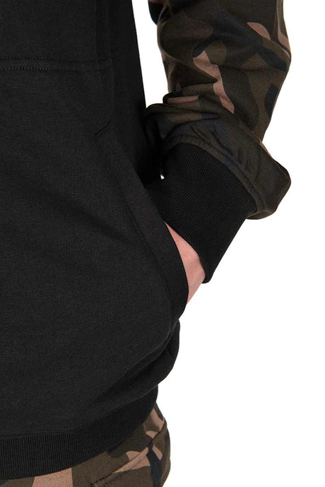 Sudadera Fox LW Negro y Camo con cremallera - Tienda Carpfishing