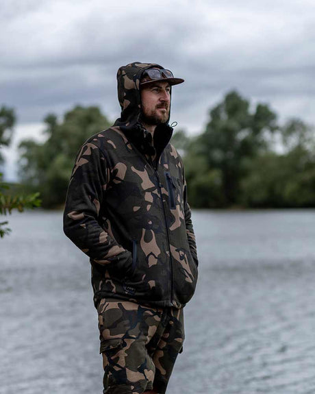 Sudadera Fox Prem Sherpa con capucha y cremallera - Tienda Carpfishing