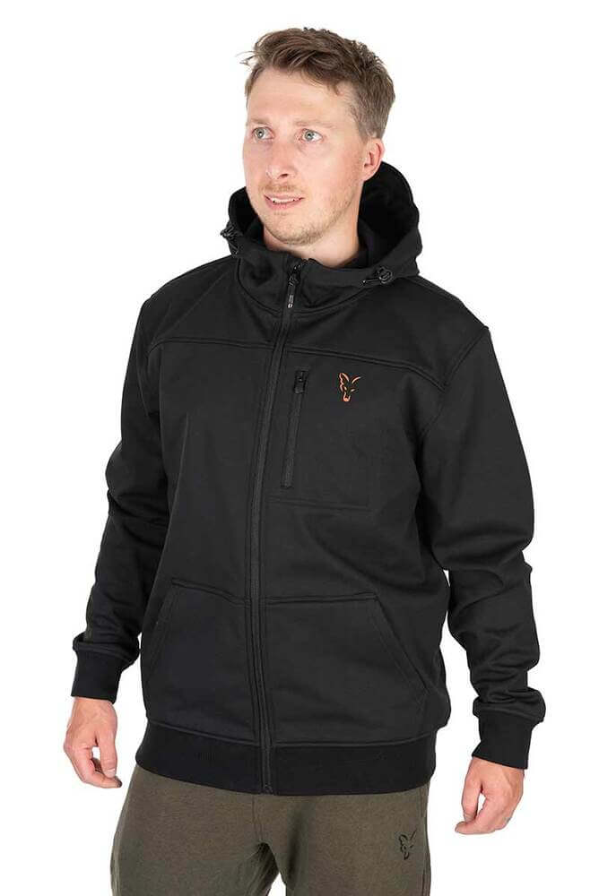 Sudadera Fox Shell Negra/Naranja - Tienda Carpfishing