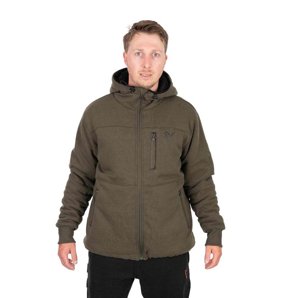Sudadera Fox Sherpa Verde/Negra - Tienda Carpfishing