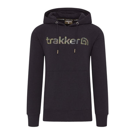 Sudadera Trakker CR Logo negra con capucha - Tienda Carpfishing
