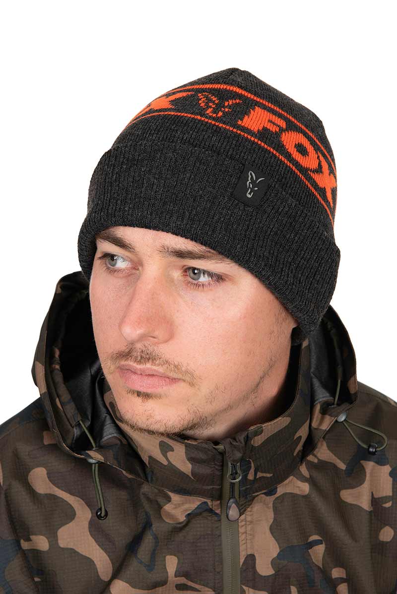 Gorro Fox Collection Negro Naranja 2