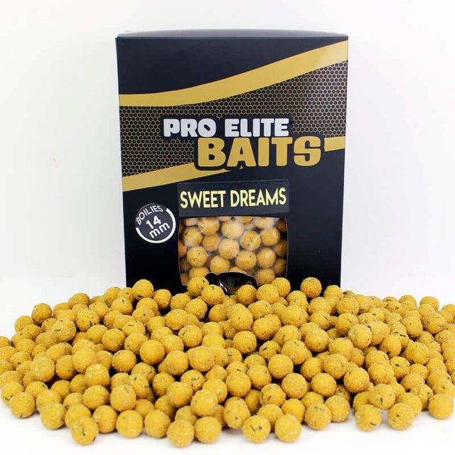 Boilies Pro Elite Baits Gold Sweet Dreams 14 mm - Tienda Carpfishing