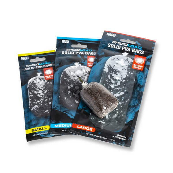 Bolsas de PVA lentas Nash M – 70 x 155 mm - Tienda Carpfishing