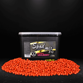 Cubo Pellets Spod Mix Pro Elite Baits Gold Bloody Mulberry 8 mm 5 kg - Tienda Carpfishing