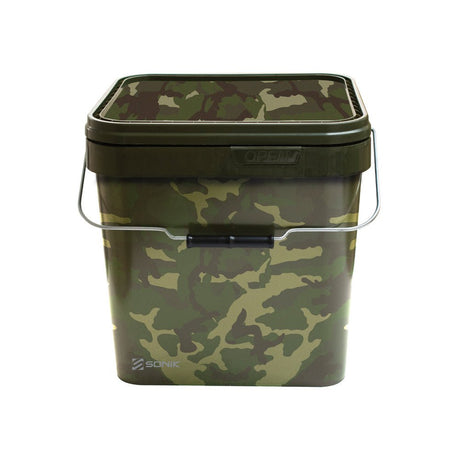 Cubo Sonik Square Camo 10 Litros - Tienda Carpfishing