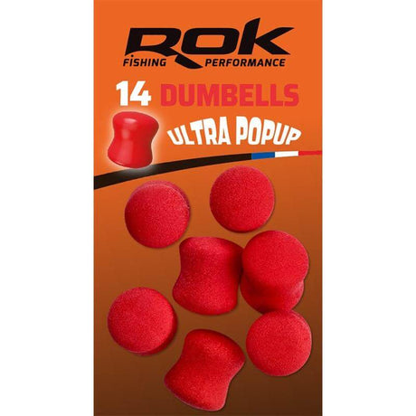 Dumbells Ultra Pop Up Rok Fishing Rojo - Tienda Carpfishing