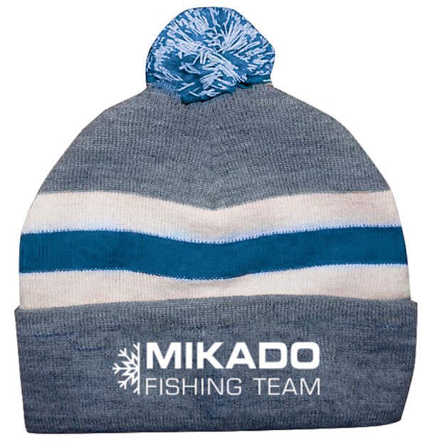 gorro mikado gris con bola