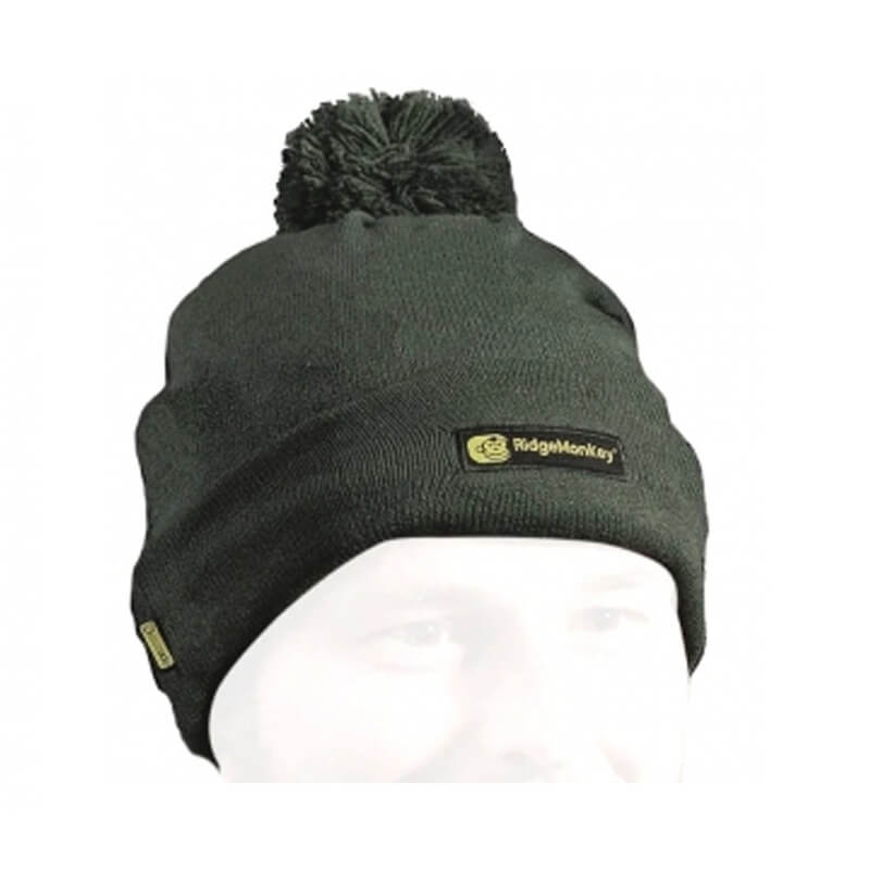 Gorro Ridge Monkey Apearel Verde con bola - Tienda Carpfishing