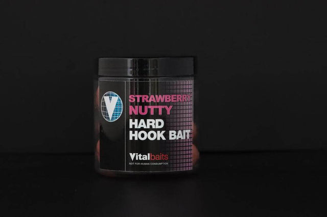 Hard Hook Baits Vitalbaits Strawberry Nutty 18 mm - Tienda Carpfishing