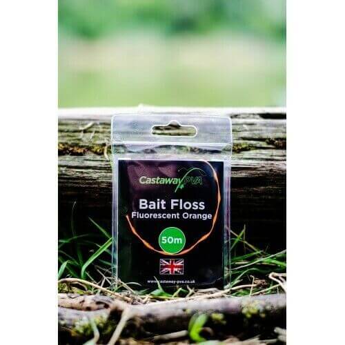 Hilo Castaway Bait Floss Fluoro Naranja 50 m - Tienda Carpfishing