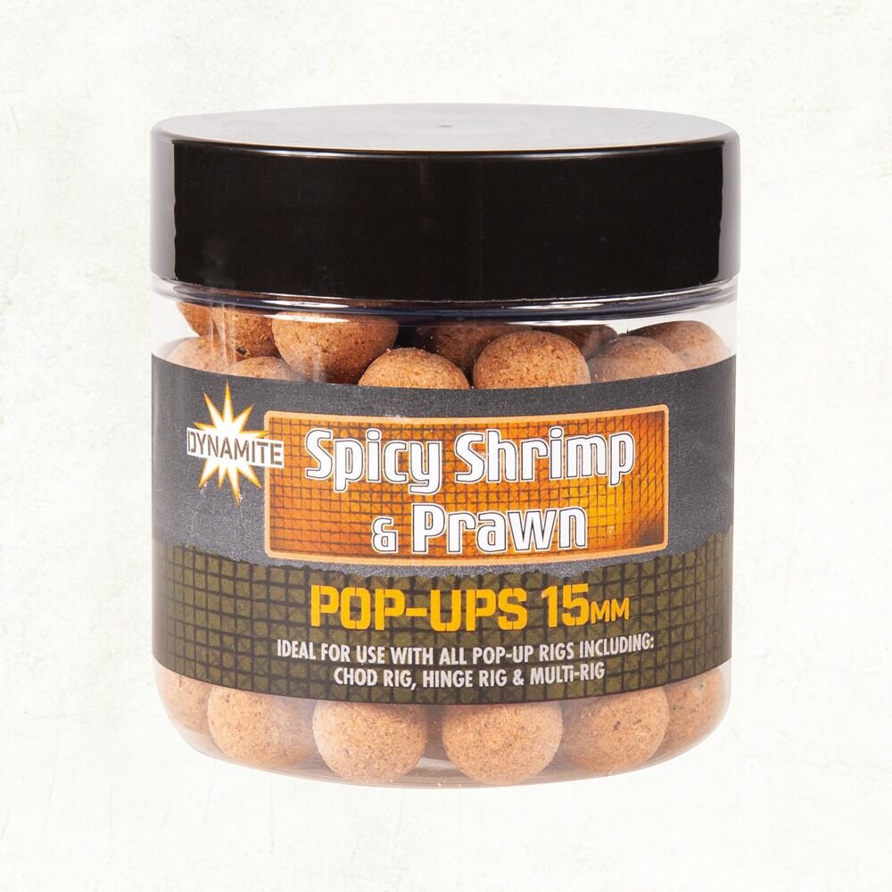 Pop Ups Dynamite Baits Big Fish Spicy Shrimp y Prawn 15 mm - Tienda Carpfishing