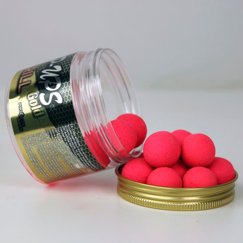 Pop Ups Pro Elite Baits Gold Antartic Krill Rosa 20 mm - Tienda Carpfishing