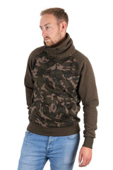 Sudadera Fox khaki/camo con cuello y capucha - Tienda Carpfishing