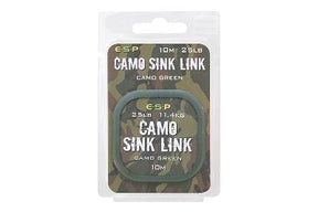 Trenzado ESP Camo Sink Link verde 25 lb / 10 m - Tienda Carpfishing